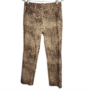 Frame velvet leopard print velvet soft pants women's size 0 New